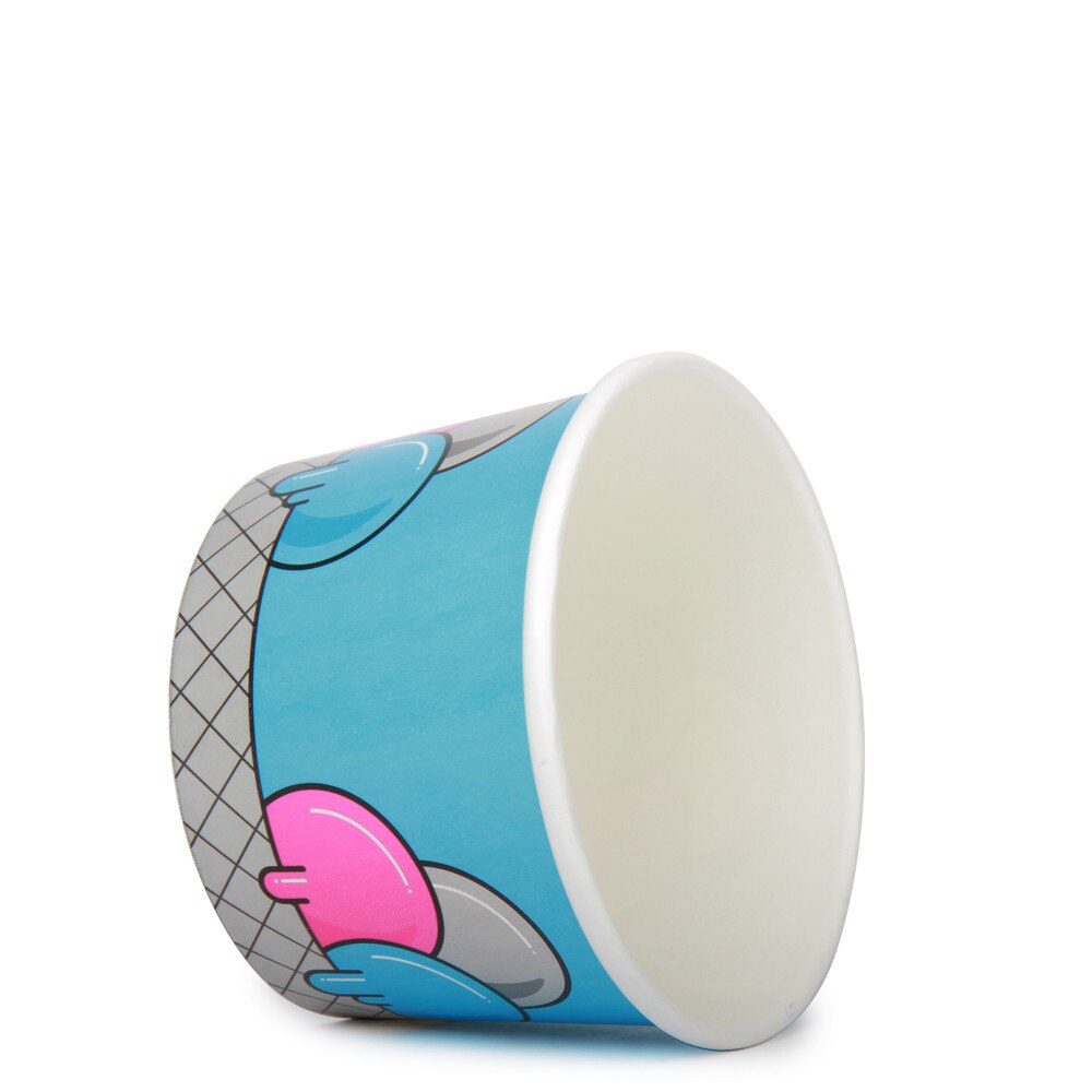 16oz Ice Cream Cup -Blue Bubble- x 500 Case